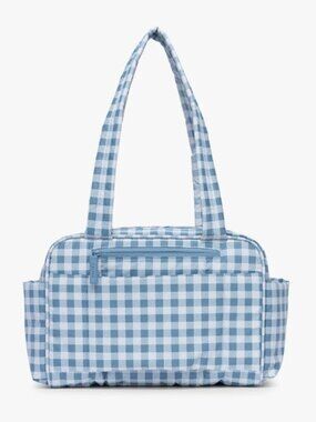 Calpak Luka Mini Duffel French Blue Gingham